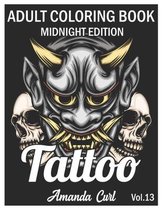 Tattoo Adult Coloring Book Midnight Edition