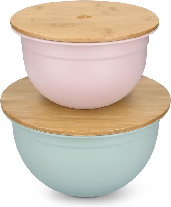 BoxedHome Mengkom, set, kunststof, slakom, mixing bowl, set, antislip BoxedHome Mengkom, set, kunststof, slakom, mixing bowl, set, antislip