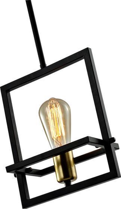 WOONENZO - Hanglamp enkel Suna - hanglampen - hanglamp zwart - hanglamp  industrieel | bol.com
