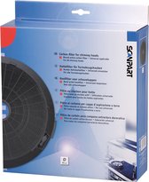 Scanpart 1130050033 L048 Universeel Koolstoffilter Rond voor Schouwkappen 21cm