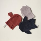 Set van 3 washandjes zeedieren | Konges Slojd