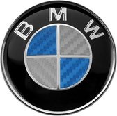 BMW Logo Embleem Stuurwiel 45mm Blauw-Wit Carbon
