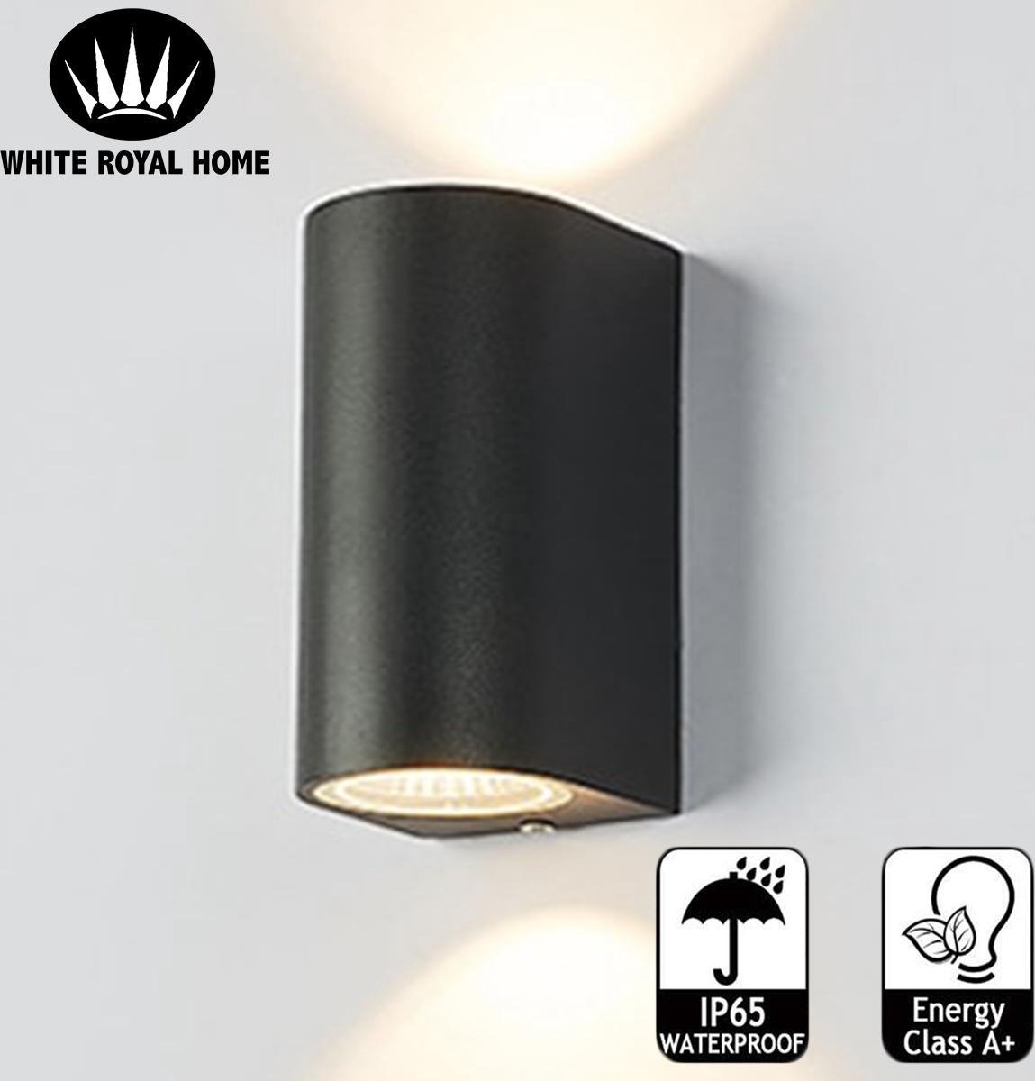 Wandlamp - Wandlamp Binnen & Buiten - Wandlamp slaapkamer - Wandlamp Zwart - LED - White Royal Home