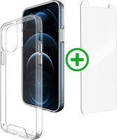 DVZION iPhone 12 en 12 Pro telefoonhoesje – iPhone 12 Pro shock proof case – hoesje iPhone 12 Pro apple - Iphone 12 Pro hoesje transparant + Gratis Glass Screenprotector