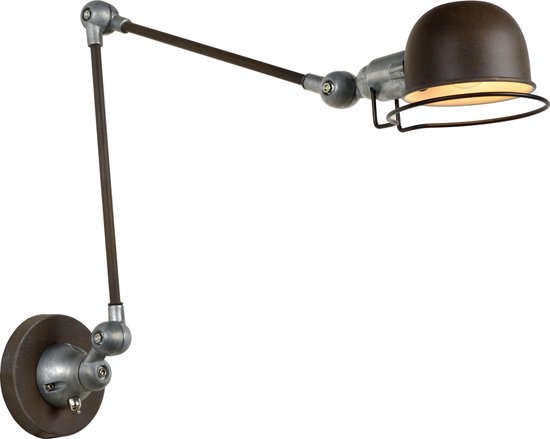 Lucide HONORE - Wandlamp - E14 - Roest bruin