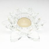 Lotus kaarsenhouder kristal