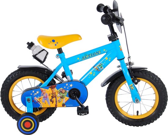 Velo pour enfants Disney Toy Story Garcons 12 pouces Bleu Jaune bol