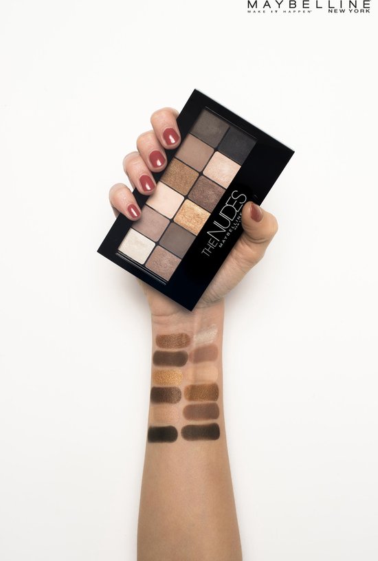 Maybelline New York - The Nudes Palette - Oogschaduw Palette met Nude Kleurige Oogschaduw - 12 Kleuren - Maybelline
