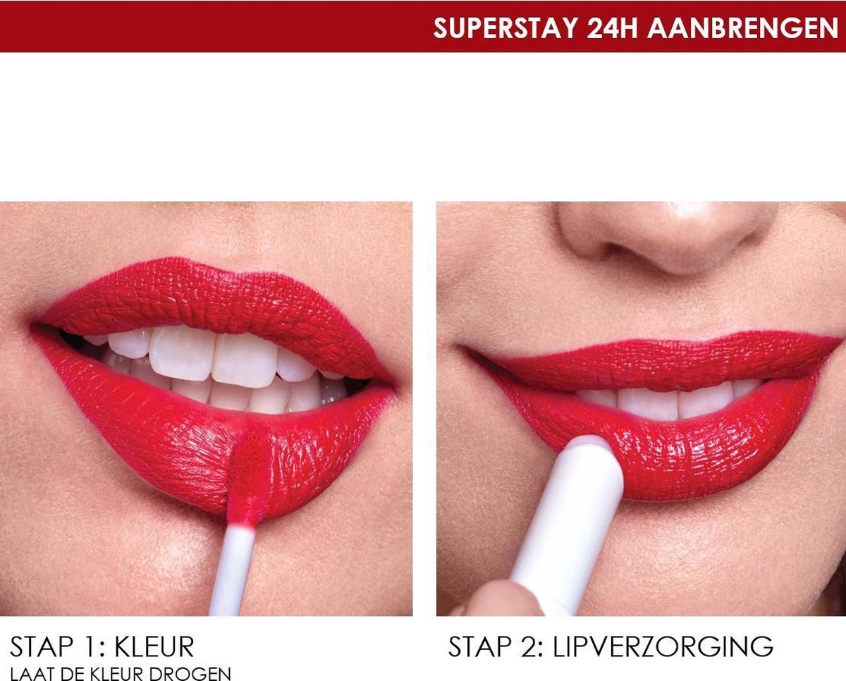 Een Maybelline Superstay 24H Color lipstick pen in koraalkleur.