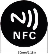 NFC Tags NTAG213 - NFC Stickers - Zwart - Metal - 12 stuks