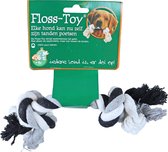 Hond Floss-Toy - Zwart/ Wit - Klein
