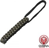 Cobra Tactical Solutions Paracord Sleutelhanger Cuboid - Polycarbonaat - Zwart/Leger groen