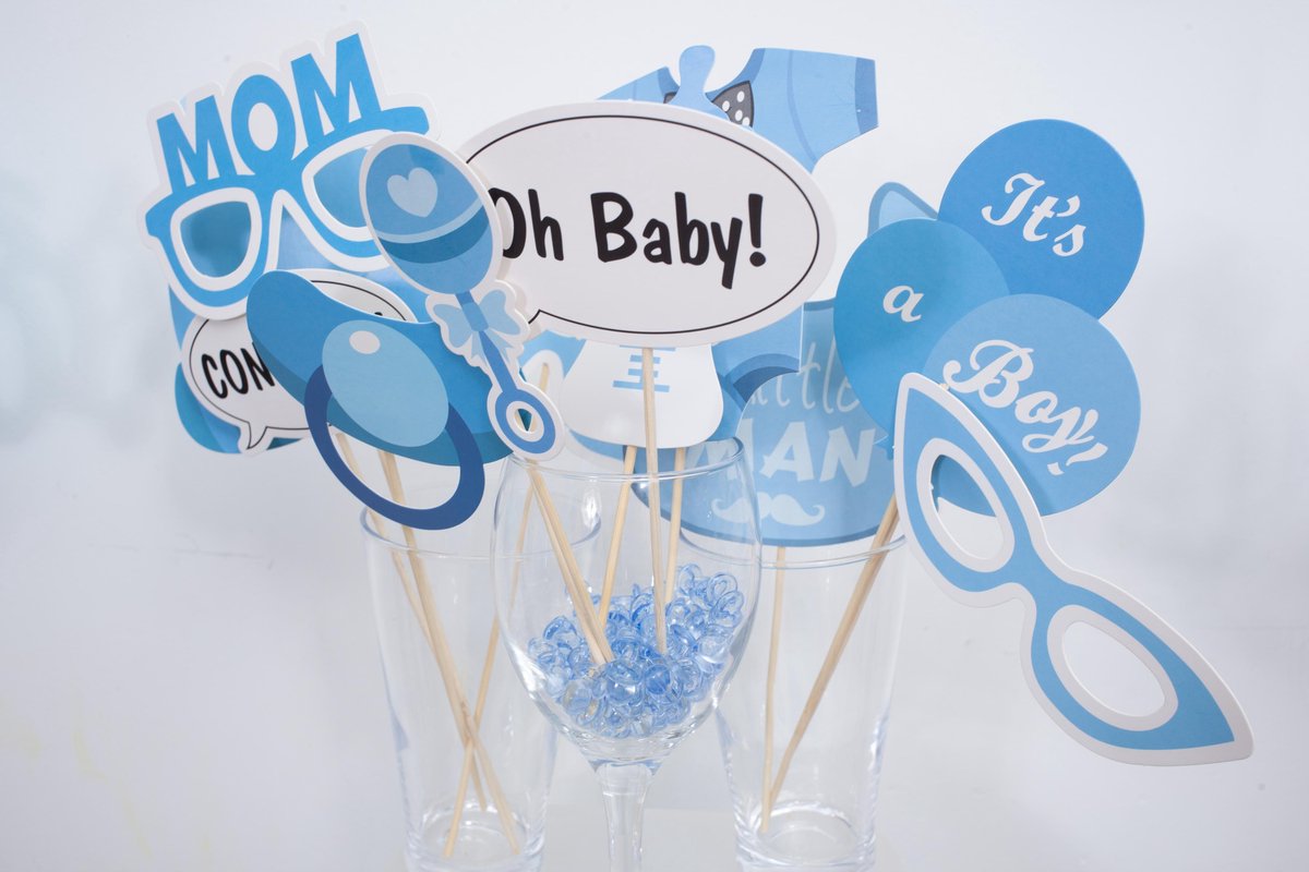 Versier Pakket It's a Boy babyshower versiering blauw - Baby Shower decoratie geboorte jongen - Babydouche