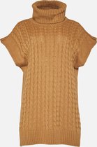 LOLALIZA Trui-jurk - Camel - Maat S