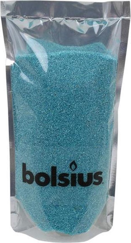hand Weiland spons Fijn Decoratief Zand Lichtblauw, Aqua BOLSIUS - 500GR - Decoratie -  Sierzand -... | bol.com