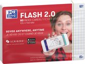 Oxford Flash 2.0 - Flashcards - Geruit 5mm- A6 - Wit - 80 stuks