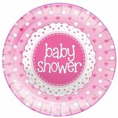 Baby Shower Pink 9"/23cm Plates 8pcs