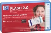 Oxford Flash 2.0 - Flashcards - Geruit 5mm - A7 - Turquoise rand - 80 stuks