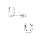 Joy|S - Zilveren hoefijzer oorbellen 6 x 7 mm