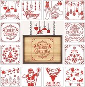12 in 1 Kerst serie Kaart 13x13cm DIY Album Masking Spray Geschilderd Template Tekening Stencils Schilderen Scrapbooking Card
