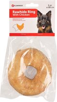 Flamingo hondensnack Ring kip 10cm. Let op: 1 zakje met 1 stuk!