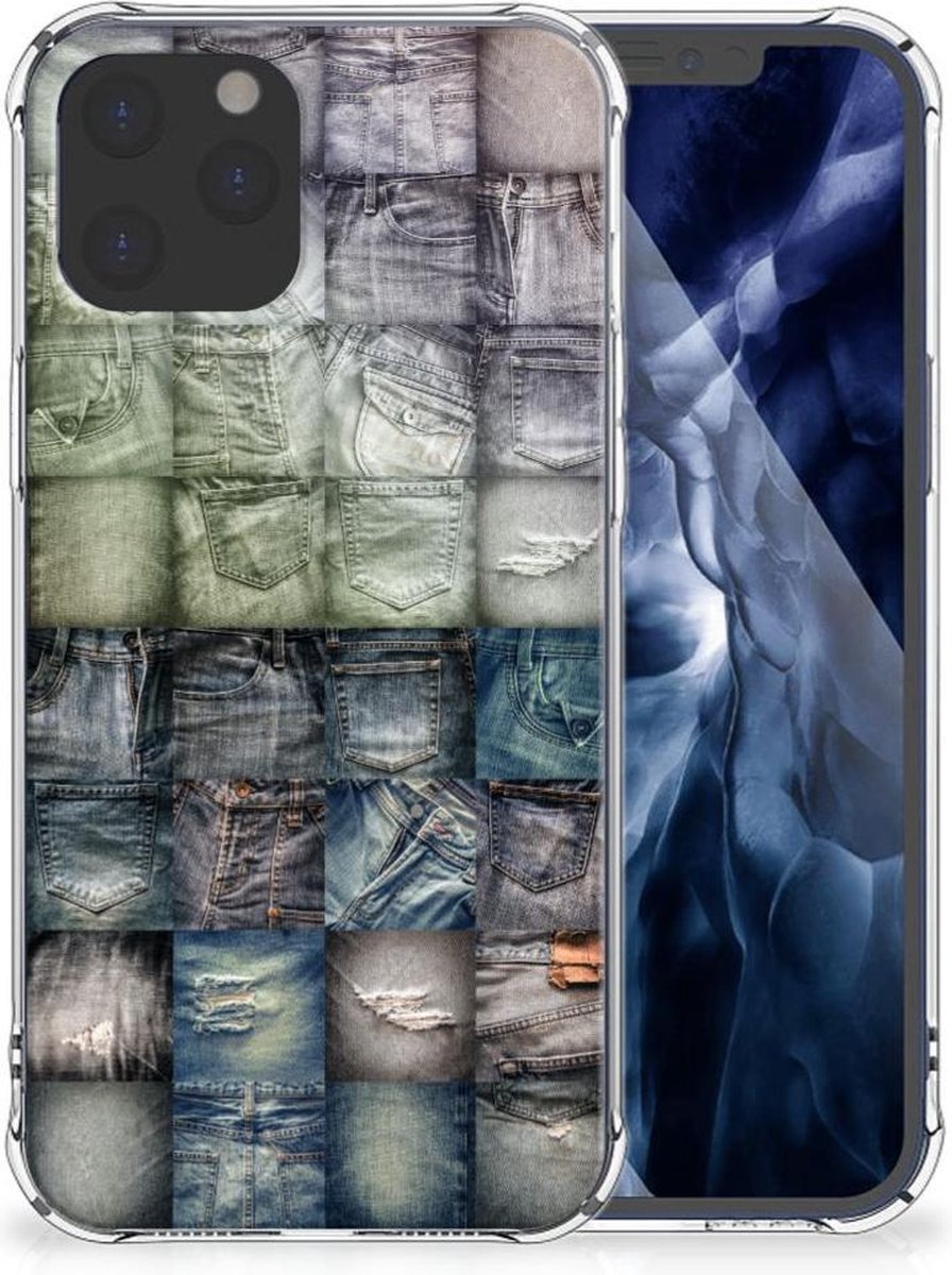 Anti Shock Bumper Case iPhone 12 Pro Max Spijkerbroeken