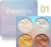 CmaaDU Highlighter – Make Up – 4 verschillende sets – Gemakkelijk aan te brengen & Langhoudend