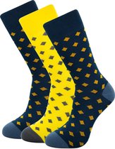 Slopes&Town Bamboe Sokken Yellow&Blue Edition Socks (3 pairs)