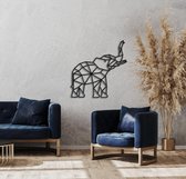 Arty Art - XL Olifant - Zwart - Metaal - 79 x 78 cm - Designed & Made in Nederland - Kinderkamer