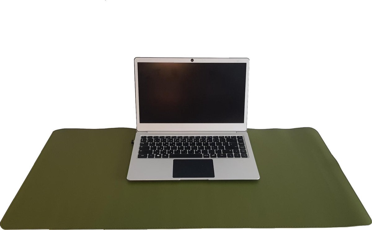 Bureau mat onderlegger | Groen - kunstleer | 80 x 40 cm | Muismat | Desktop mat | Gaming mat | Deskmate | Bureau organizer | Bureaumat | Bureauonderlegger
