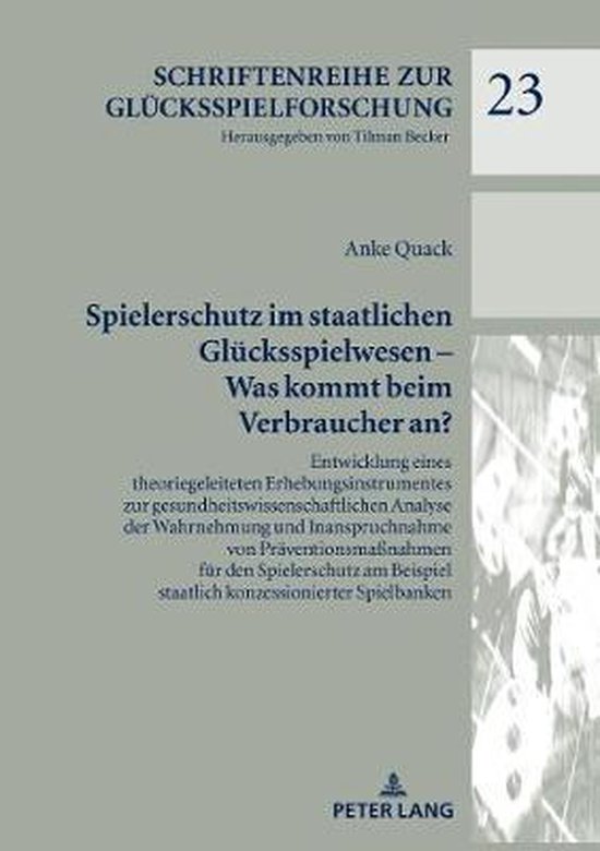 Schriftenreihe Zur Gluecksspielforschung- Spielerschutz Im S ... - cover