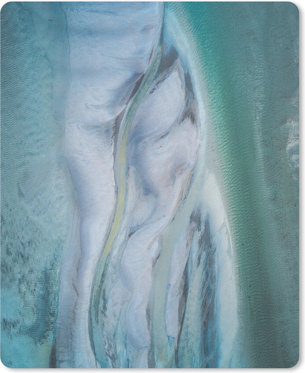 Muismat Abstracte Natuur - Abstracte Britse kust muismat rubber - 19x23 cm - Muismat met foto