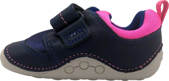 parfum kwaadheid de vrije loop geven Trouw Clarks First shoes - Zachte babyschoenen - baby schoenen - maat 18 - Blauw  / roze | bol.com