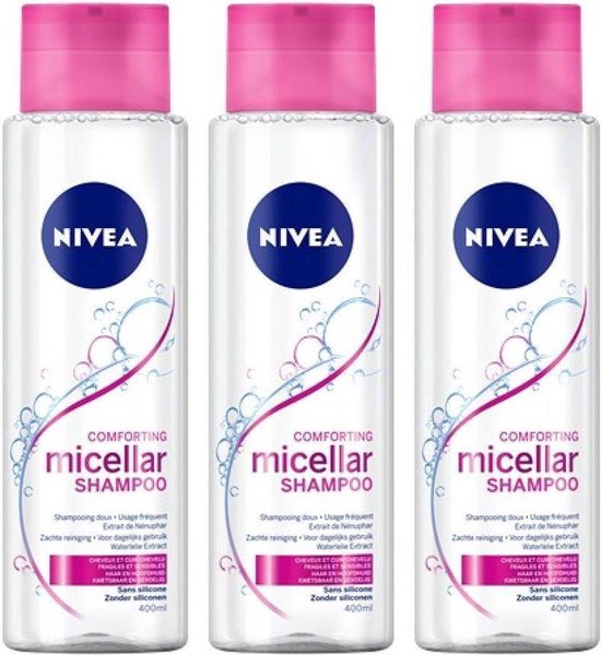 Nivea Comforting Micellar Shampoo Voordeelbox - 3 x 400 ml | bol.com