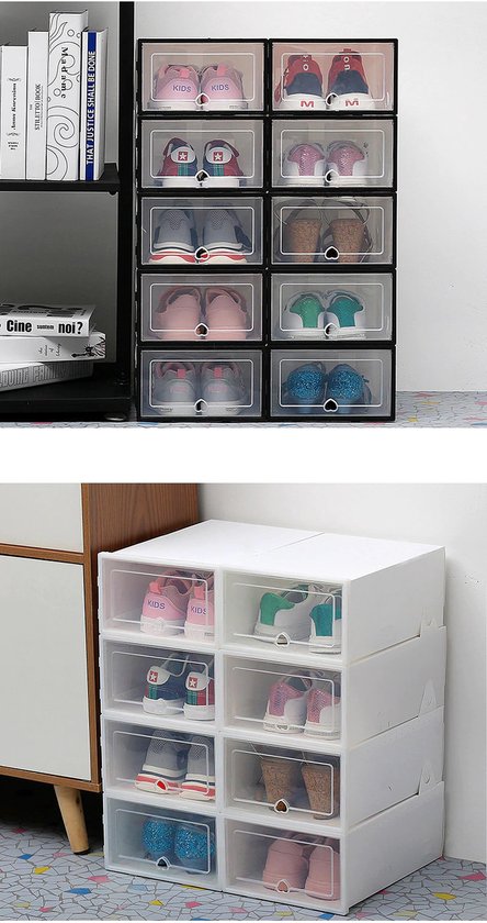 Schoenenbox 6 stuks Maat L Wit! - Schoenen opbergsysteem - Schoenen opbergen  - | bol.com