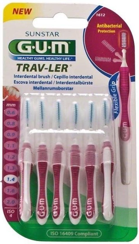 Gum Travler Ragers 1.4mm Roze - 6 stuks | bol.com