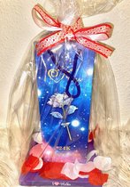 24k Galaxy roos/Cadeauset valentijn + I love Milka giftbox- Valentijn- Cadeau tip - Liefde - Cadeauset - vriendin - gelegenheid