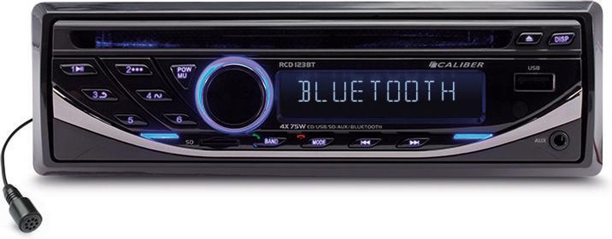 Behoefte aan optocht Bovenstaande Caliber Autoradio met Bluetooth, FM, CD Speler en USB 4x75 Watt Speaker  Uitgang... | bol.com