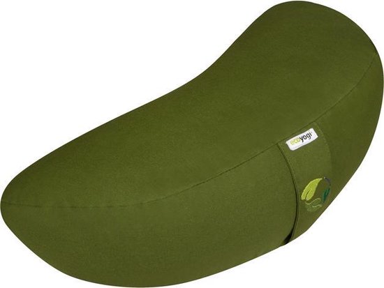 Ecoyogi Coussin de méditation demi-lune eco - Vert olive