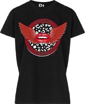 Flying Kisses T-shirt zwart – Pinned by K - XS