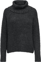 Only Trui Onlolivia L/s Loose Rollneck Ex Knt 15227776 Charcoal Grey Dames Maat - XS