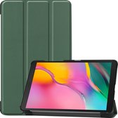 Hoes Geschikt voor Samsung Galaxy Tab A 8.0 (2019) Hoes Luxe Hoesje Book Case - Hoesje Geschikt voor Samsung Tab A 8.0 (2019) Hoes Cover - Donkergroen