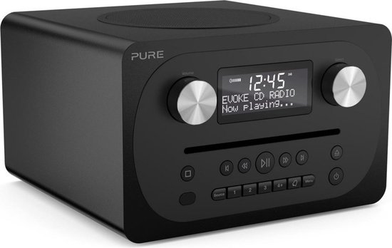 Pure Evoke C-D4 Compact CD Speler DAB+ Radio - Bluetooth - Zwart | bol