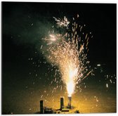 Dibond - Afgestoken Vuurwerk - 50x50cm Foto op Aluminium (Wanddecoratie van metaal)