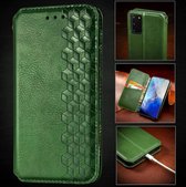 Leren Bookcase voor Samsung Galaxy S20 | Hoogwaardig PU Leren Hoesje | Lederen Wallet Case | Kaarthouder | Portemonnee | Groen