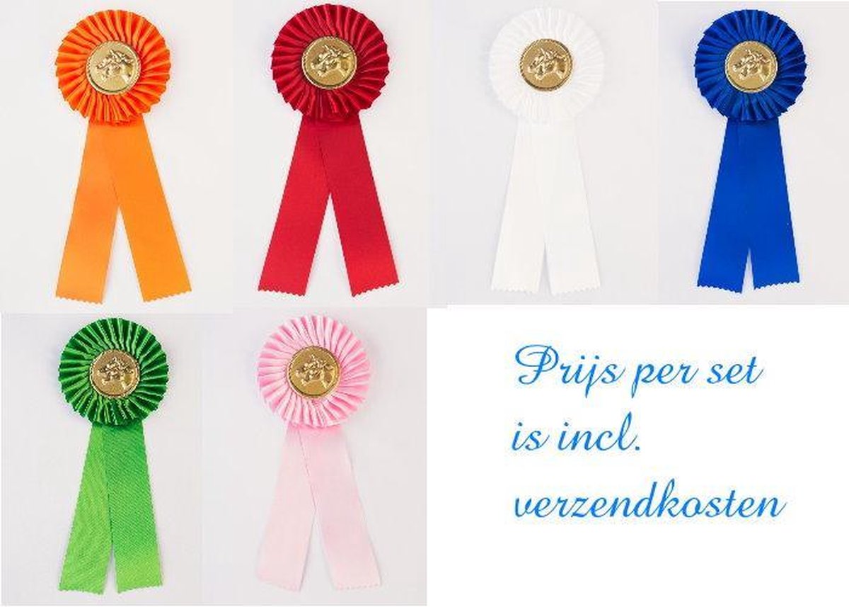 Paardenrozetten - per set - 1ste t/m 6de prijs - bol.com