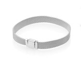 Fler™ Armband Zilver / Zilveren armband / past op Pandora / Pandora compatible /  Elegante dames armband / Valentijnsdag cadeau / Maat 18