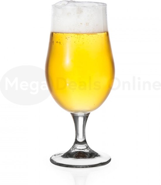 4 x Bierglazen - Bierglazen set - Bierglas - Speciaal Bier set - Voetglas - Bierglas op voet - 370ml