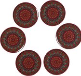 Onderzetters voor glazen - Tafelaccessoires -  Onderzetters  - Coasters - Set van 6 - Mandala design  - Cadeau