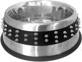 Croci - Voerbak voor honden - Van staal met rubberen studs 20.5 cm